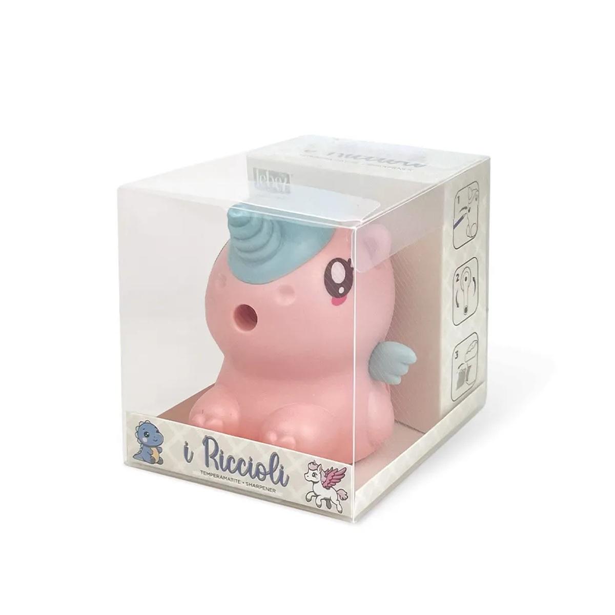 Temperamatite da scrivania riccioli con fantasie unicorno & dino