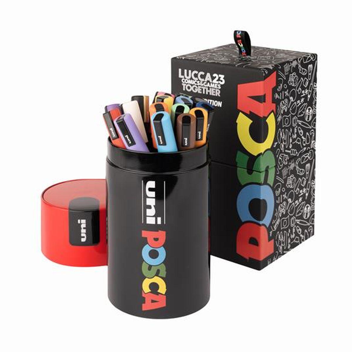 Posca gift box 18pz rosso speciale lucca comix