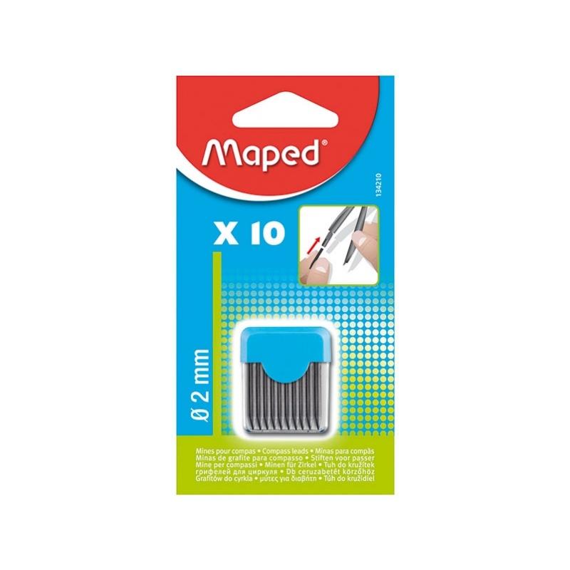 Maped - scatola da 10 mine di ricambio per compassi/balaustroni