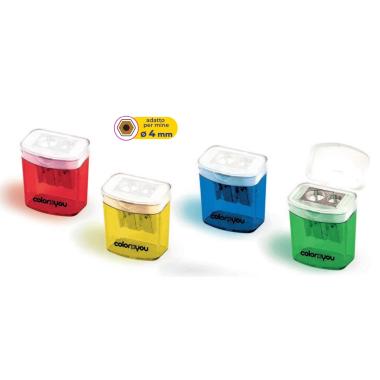 Temperamatite 2 fori in metallo con serbatoio cxu