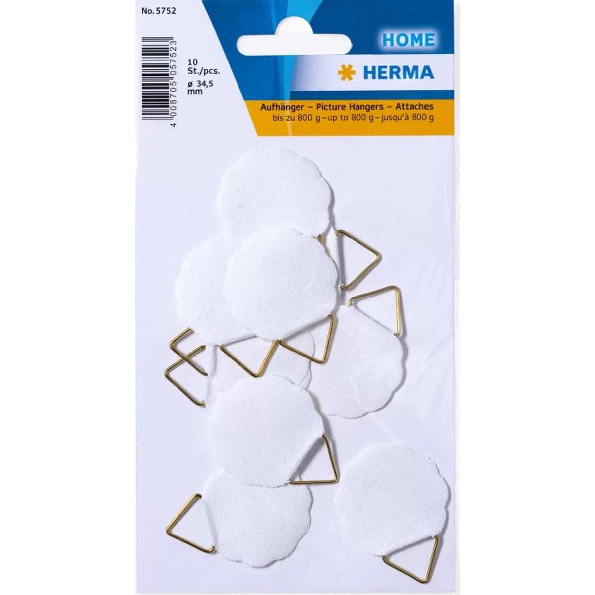 Herma gancini adesivi Ø 34,5 mm - busta 10 pz