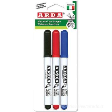 Set 3 marker cancelabili per lavagna bianca