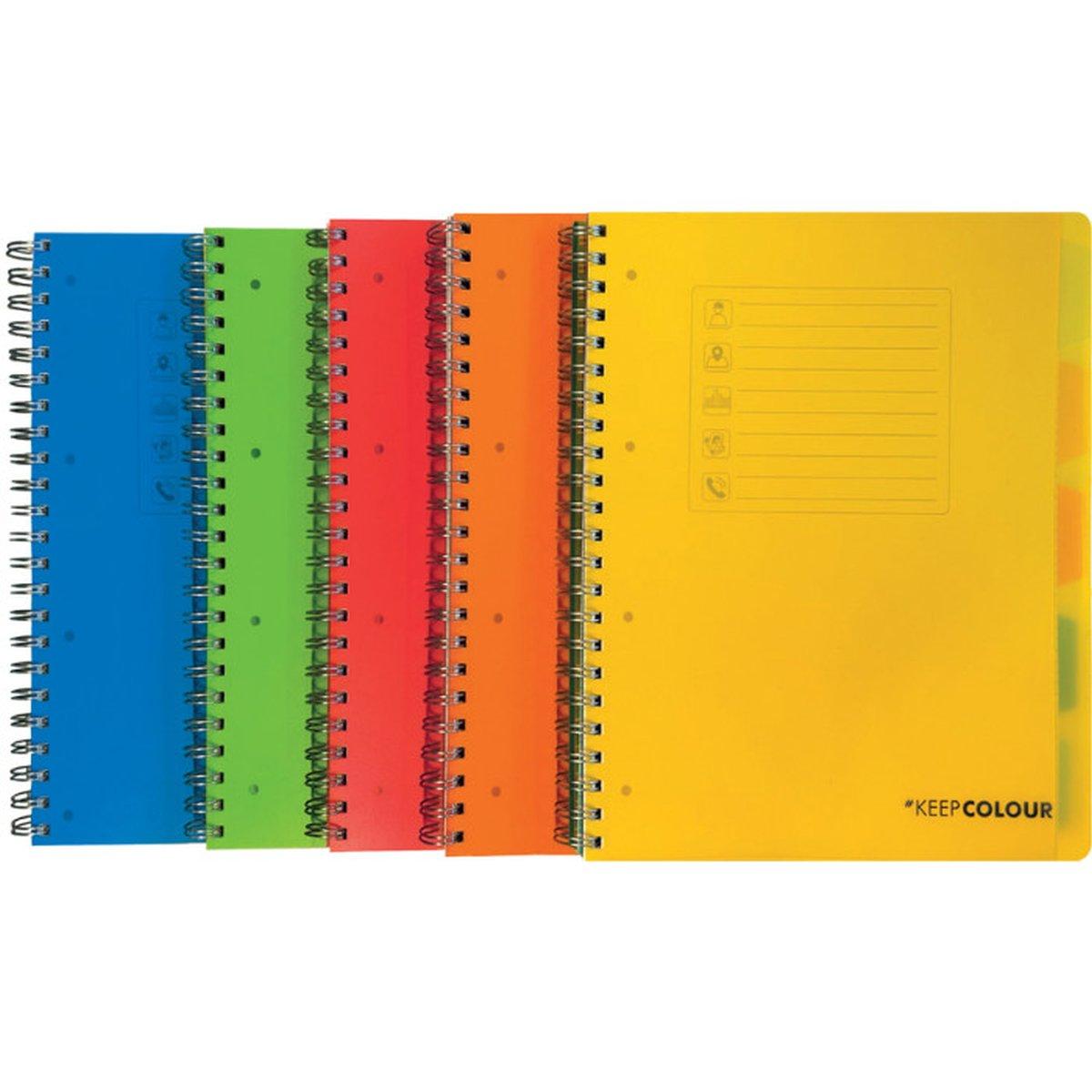 Trascolor quaderni spiralati con divisori a5 5 divisori 120fg 70gr