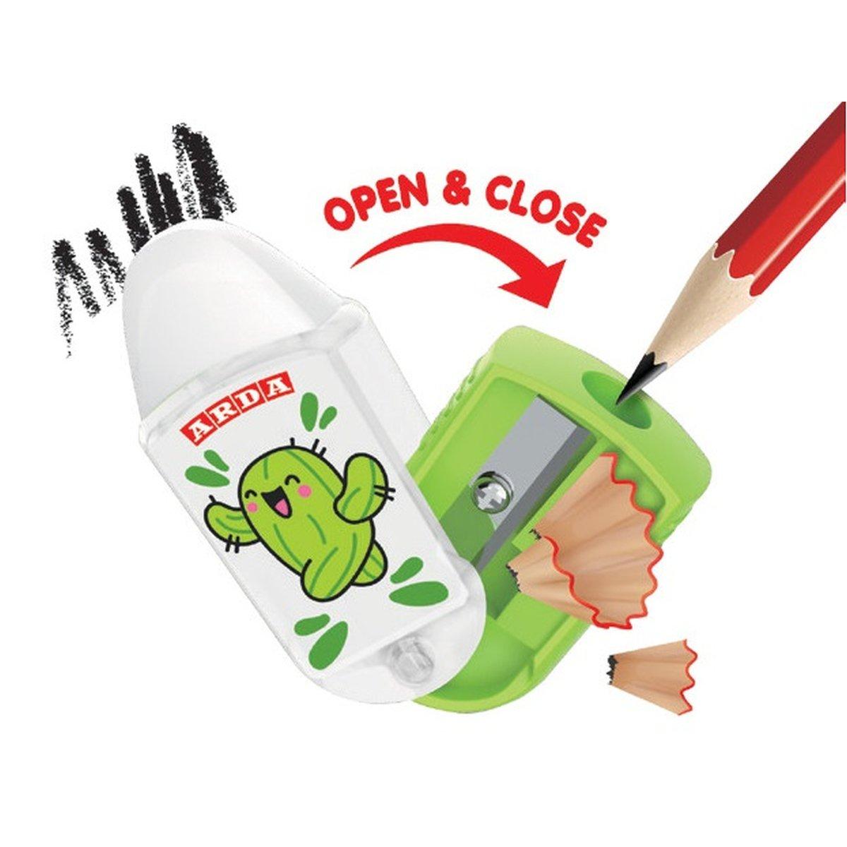 Arda - temperamatite flip fancy con gomma