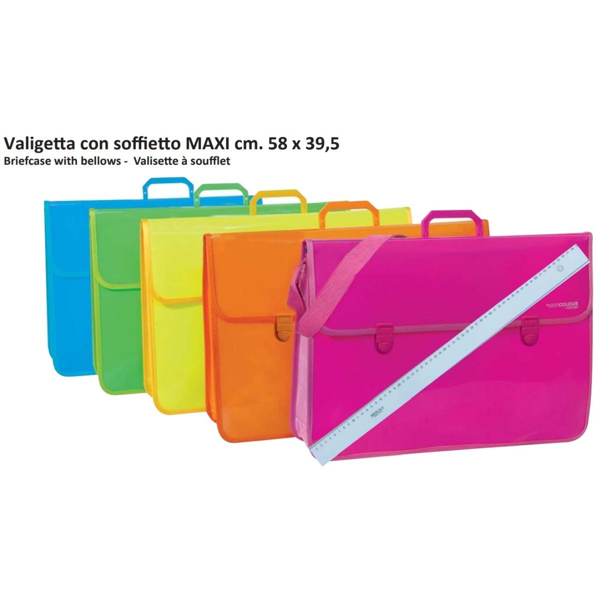 Valigetta con soffietto maxi cm. 58 x 39,5 + omaggio 1 riga uni 60 cm
