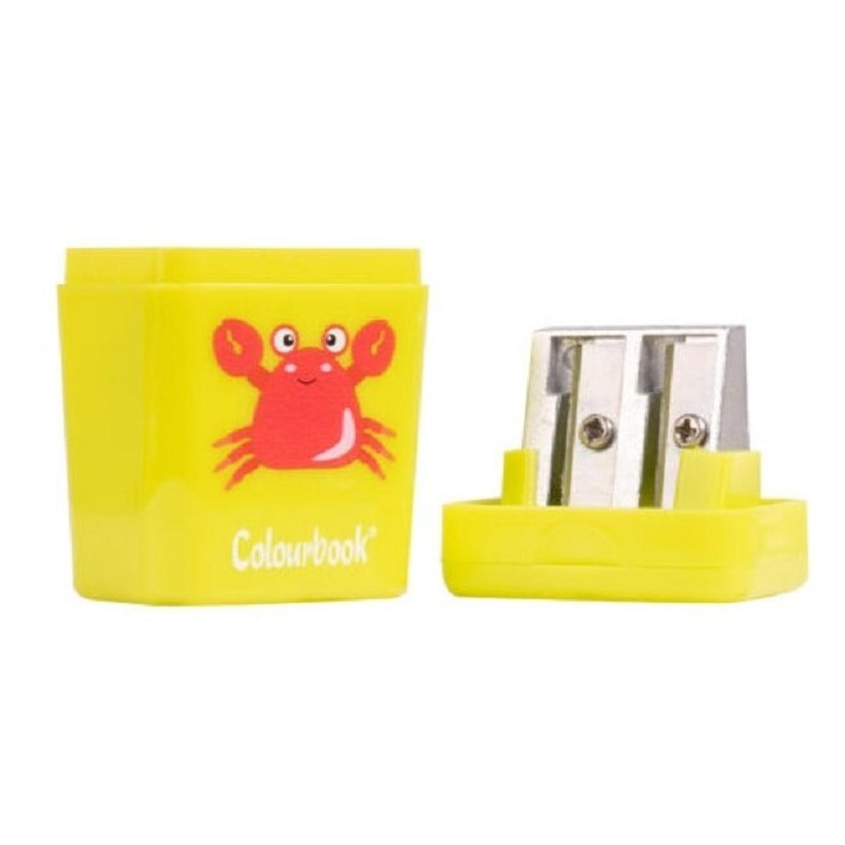 Temperino due fori in metallo con serbatoio