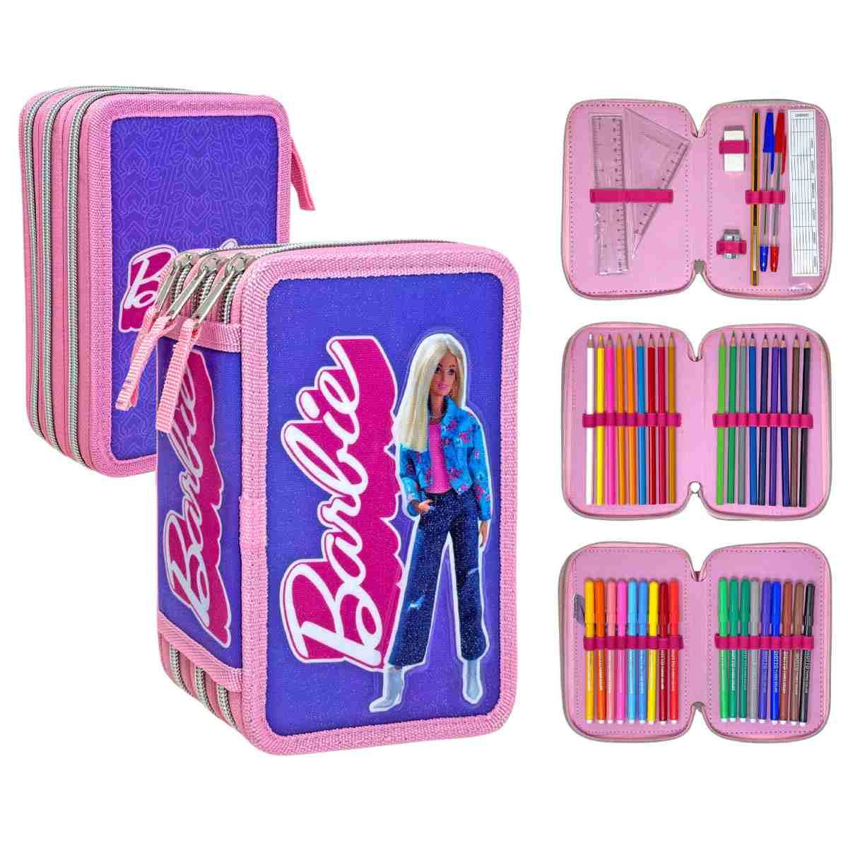 Astuccio 3 zip 18+18 exclusive barbie