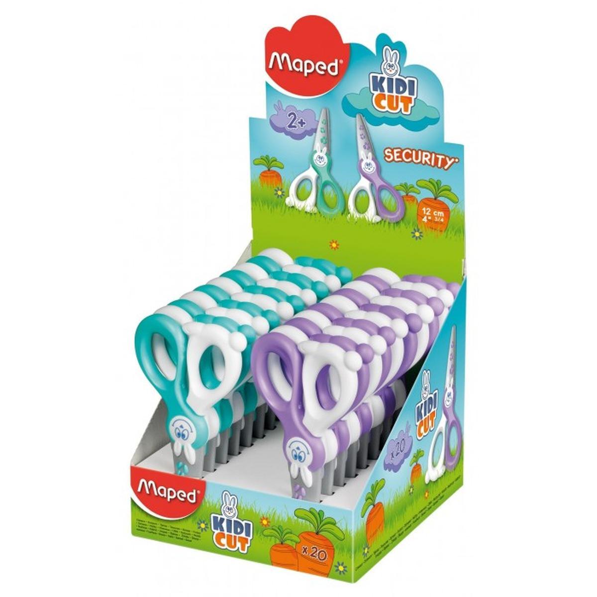 Maped - forbici con lame in plastica kidicut cm.12