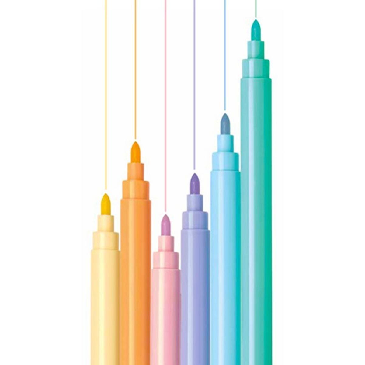 Fibracolor 12 pennareli punta grossa colorito maxi pastel