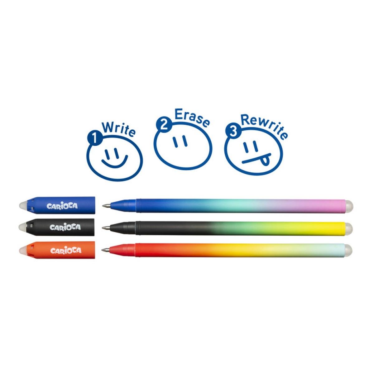 Carioca blister di 3 penne oops easy