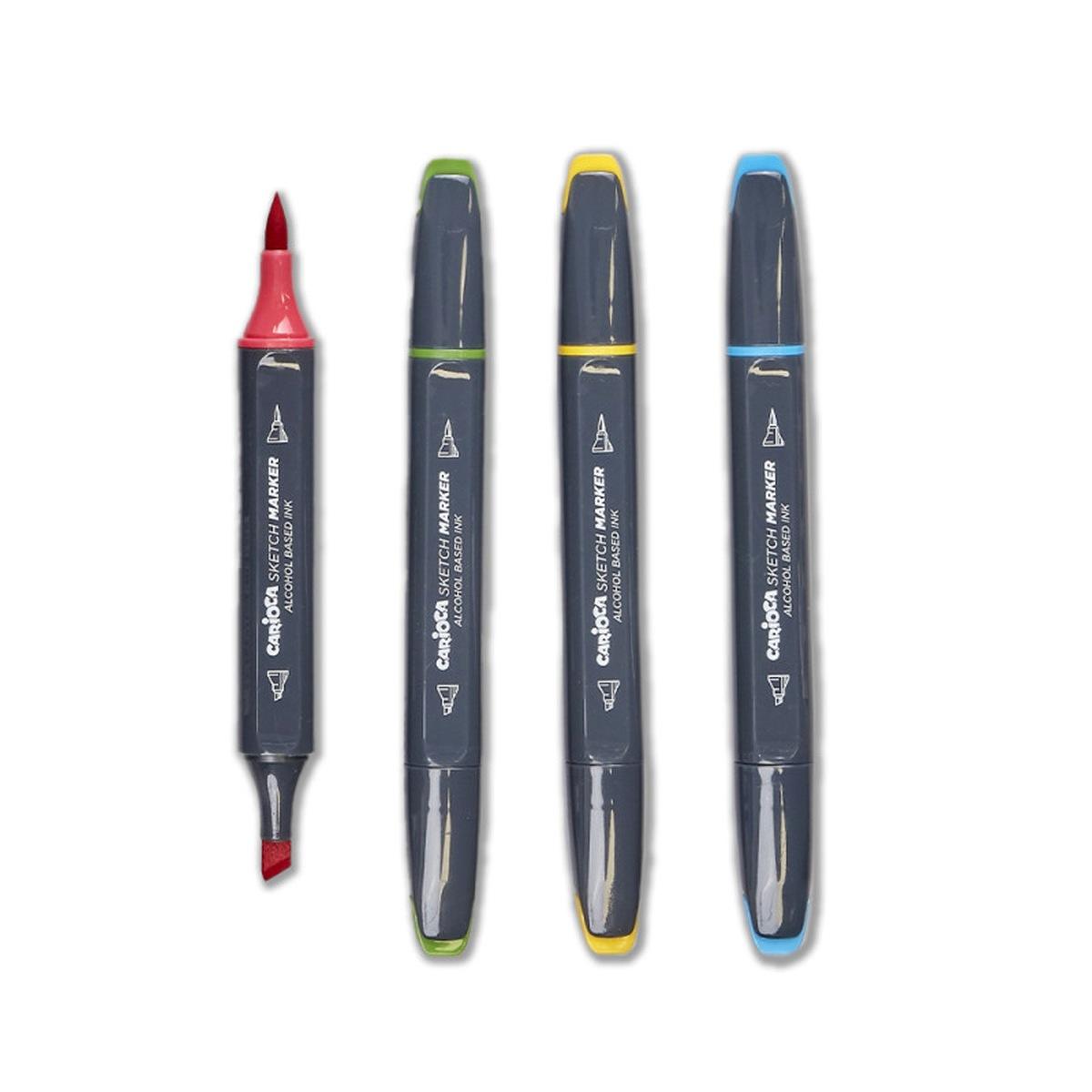 Carioca plus sketch marker box rigida colori assortiti - 32 pz