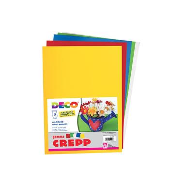 Deco - gomma crepp in fogli 50 x 66 cm - 5 pz