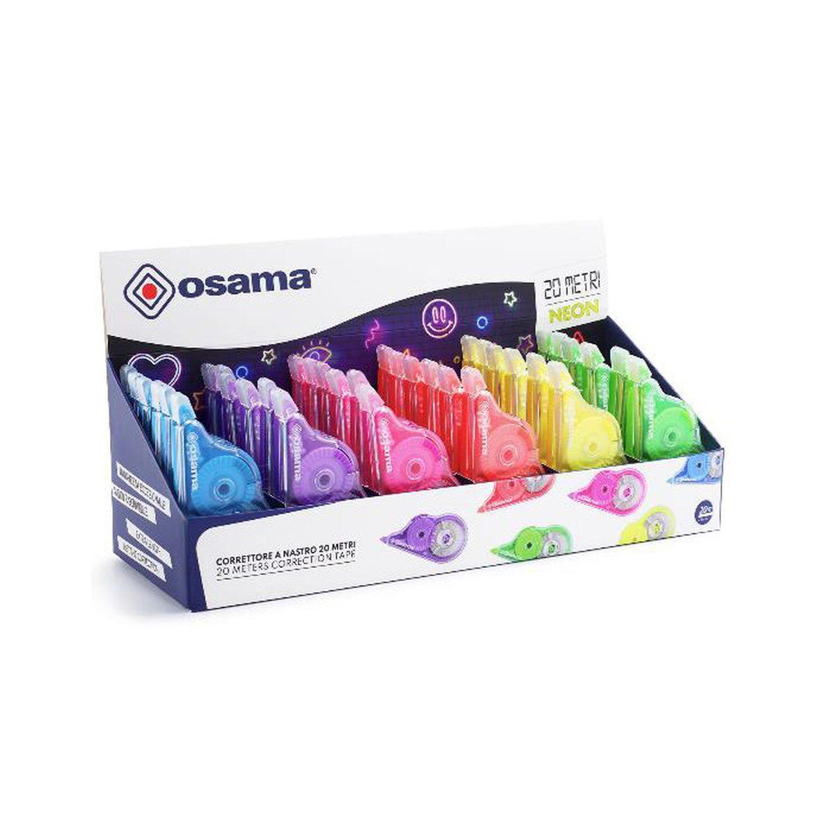 Correttore nastro mt 20 x 5 mm neon osama