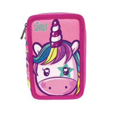Shout magic unicorn - astuccio 3 zipper - 44 pezzi