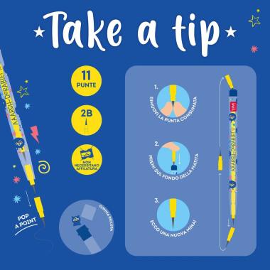 Legami - matita impilabile con gomma - take a tip