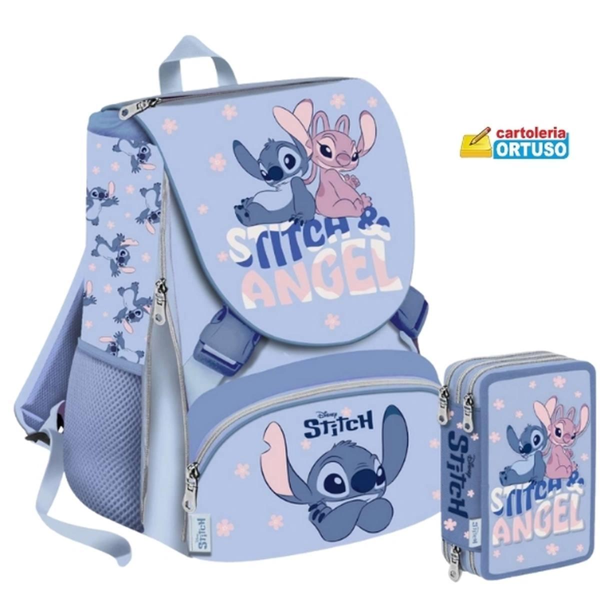 Zaino estensibile stitch azzurro