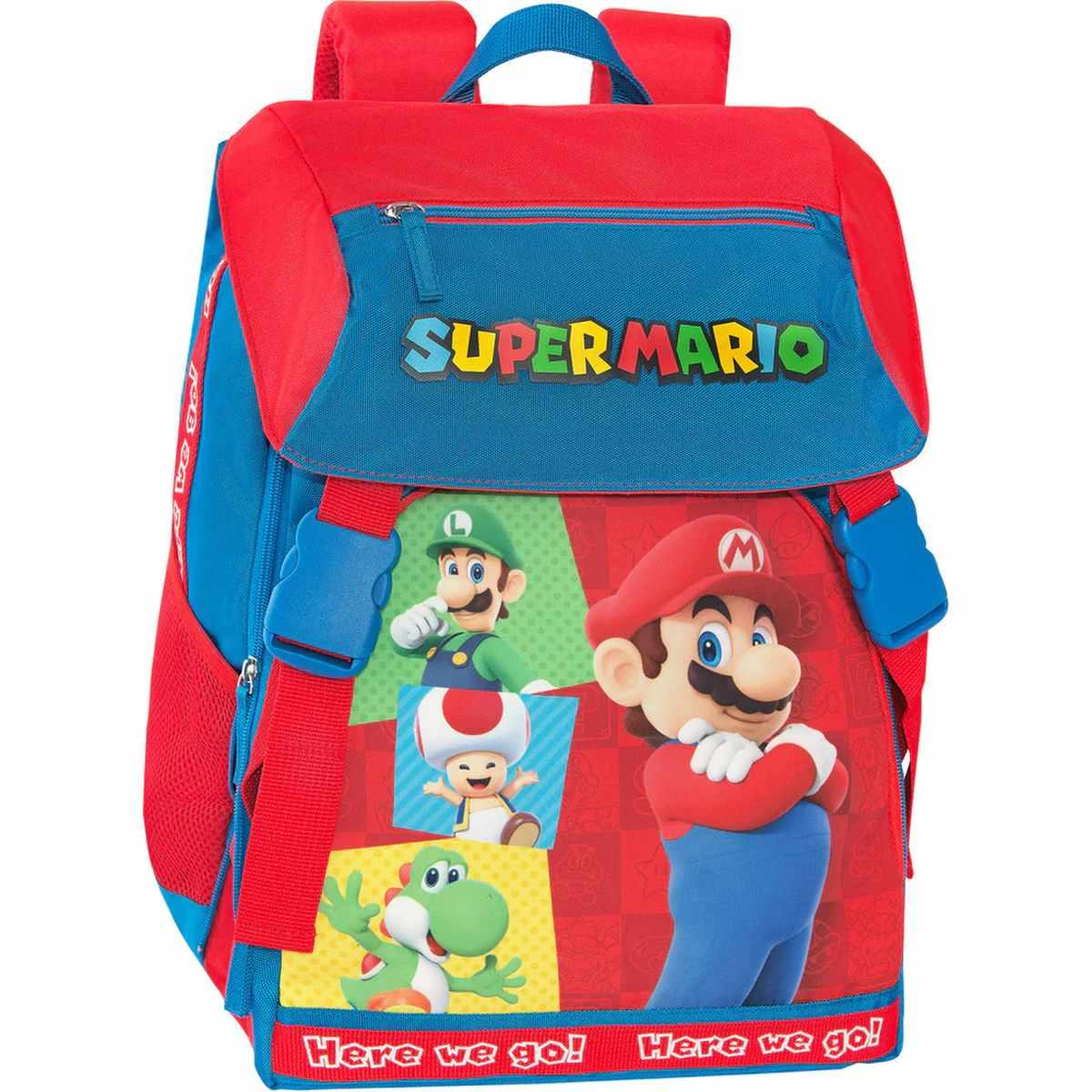 Zaino estensibile super mario rosso/blu