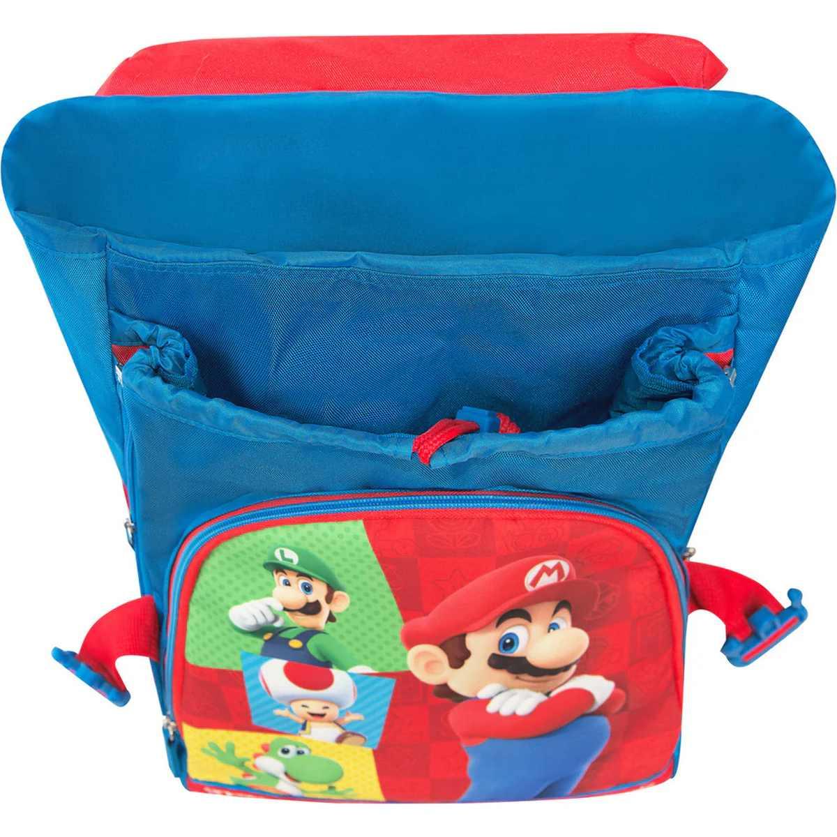 Zaino estensibile super mario rosso/blu