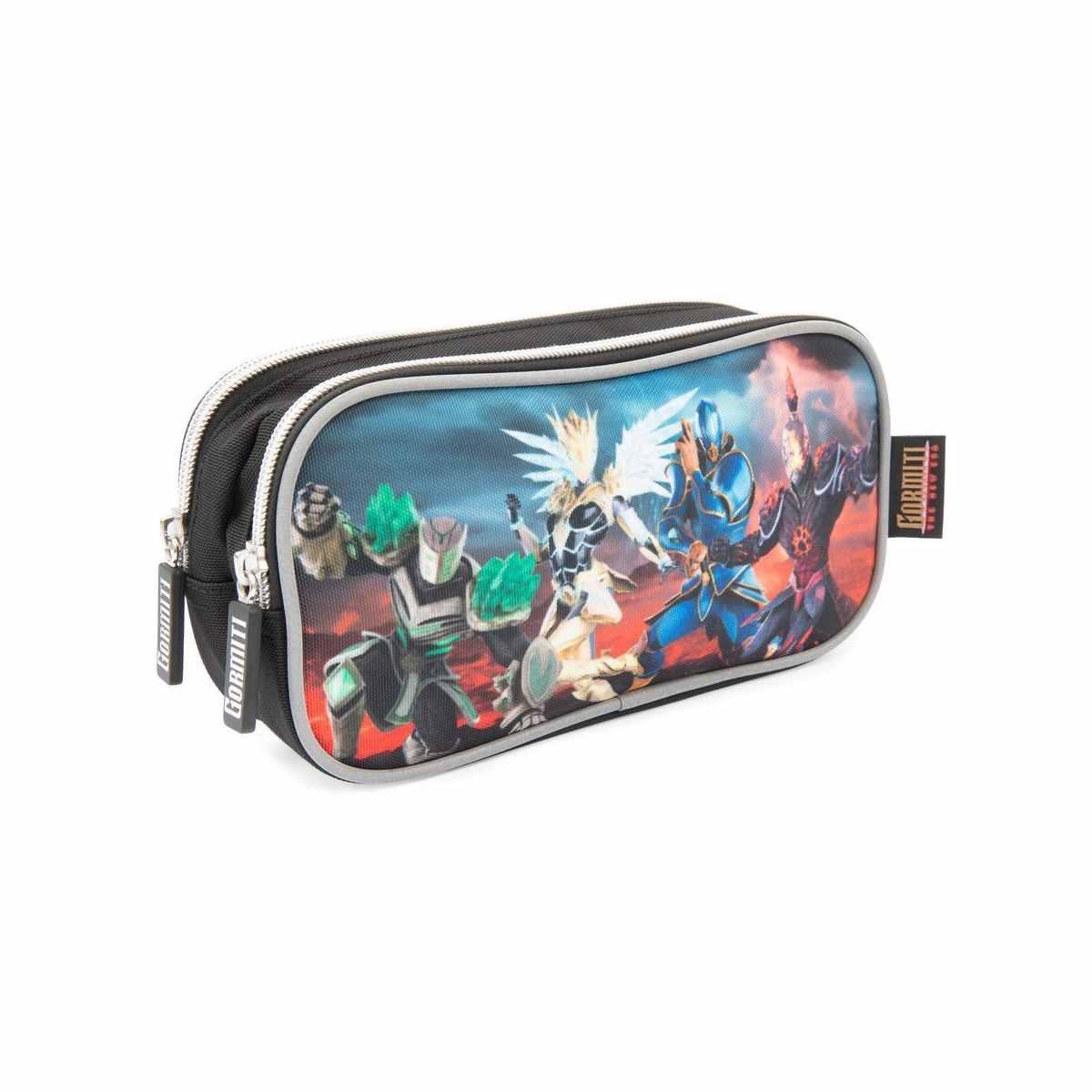 Astuccio bustina maxi 2 scomparti con zip 22x6x14 gormiti