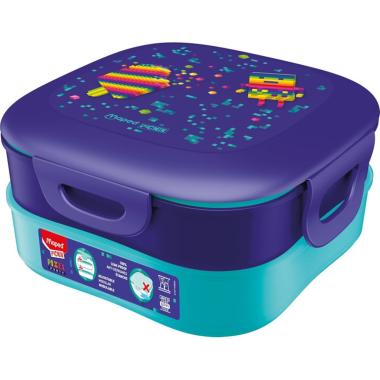 Lunch box porta vivande 2 scomparti pixel party maped