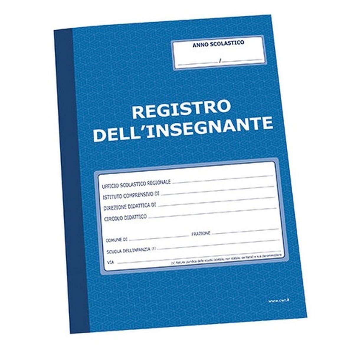 Registro scuola dell'insegnante blu