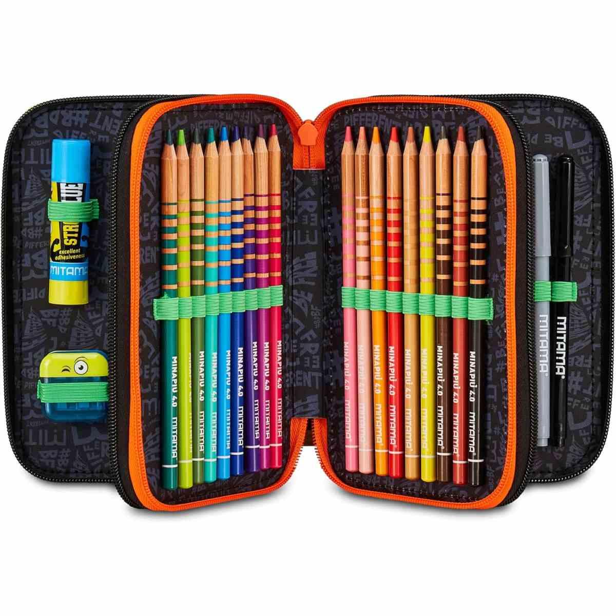 Mitama astuccio 3 zip fluo battle 47 pcs