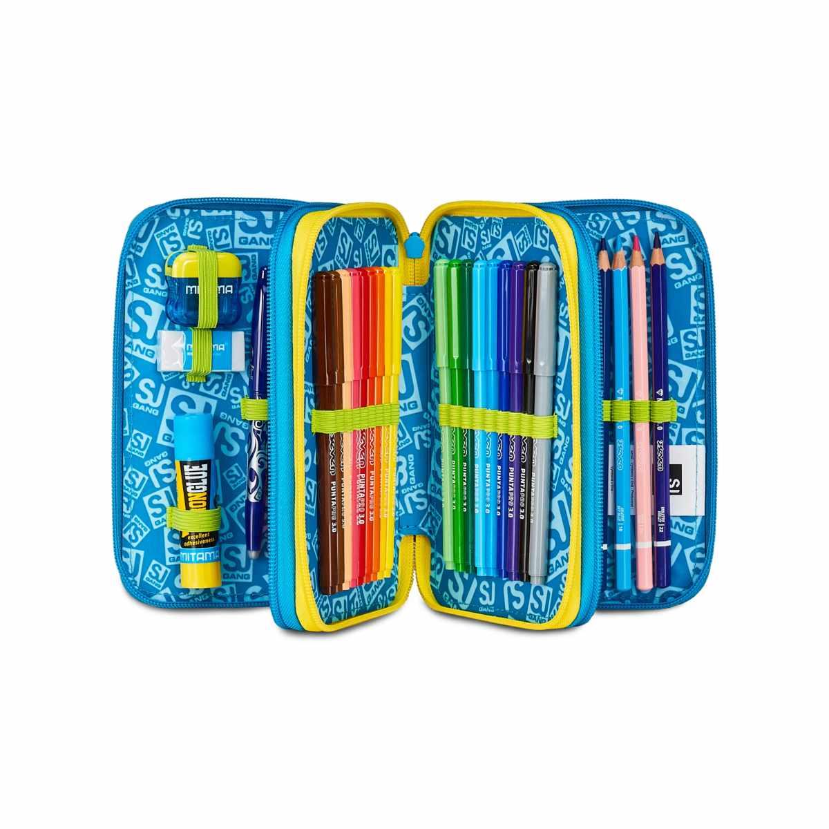 Astuccio 3 zip con corredo flyrocket boy