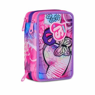 Astuccio 3 zip con corredo tinypatch girl