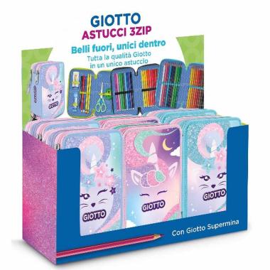Astuccio 3 zip giotto collezione catty candy