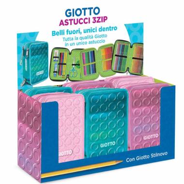 Astuccio 3 zip giotto collezione shiny