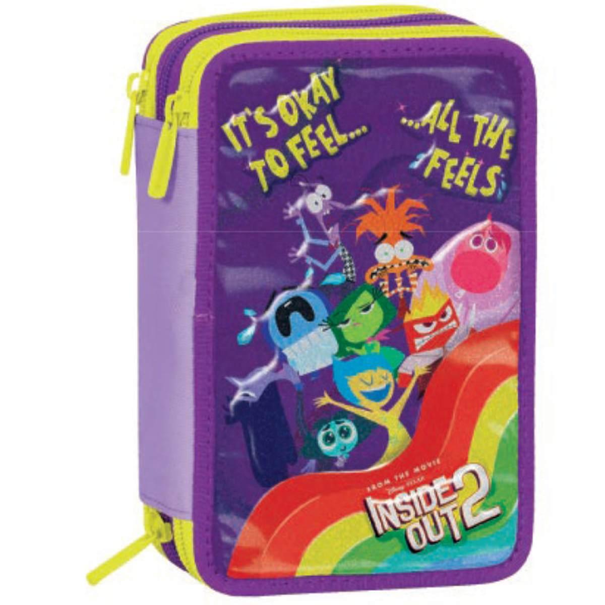 Astuccio 3 zip con corredo inside out 2 universal mood