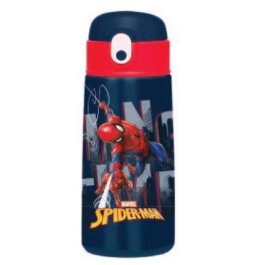 Bottiglia termica kid 460 ml con cannuccia spiderman