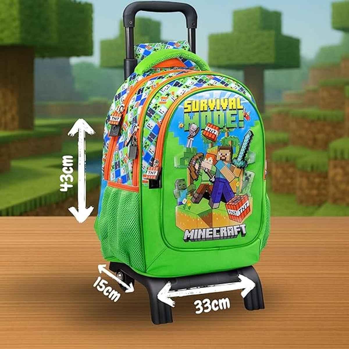 Zaino trolley staccabile exclusive minecraft survival
