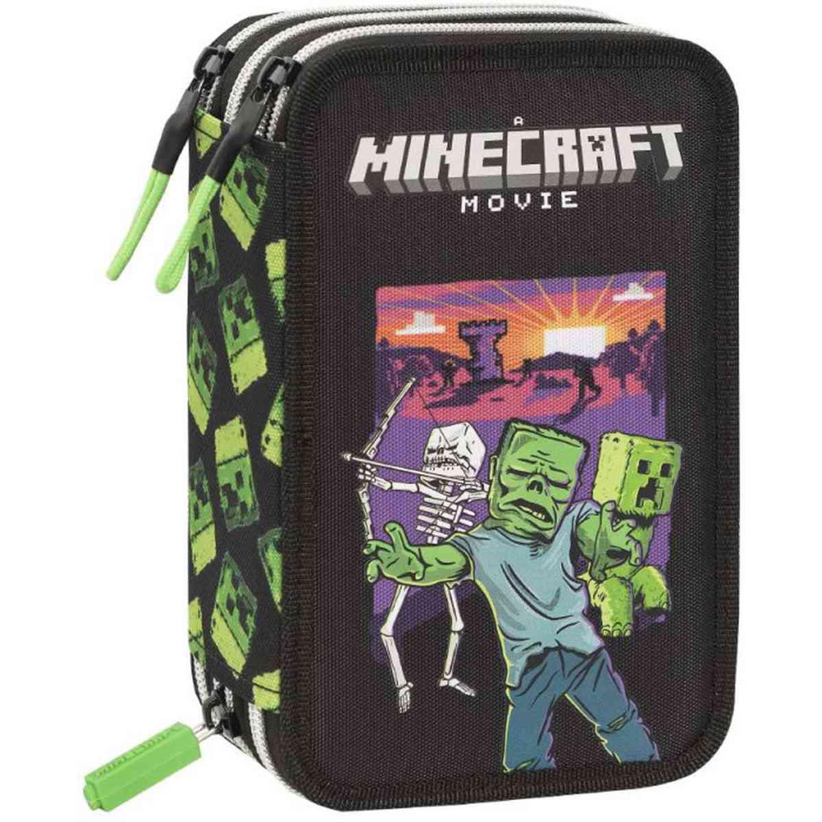 Astuccio 3 zip con corredo minecraft movie