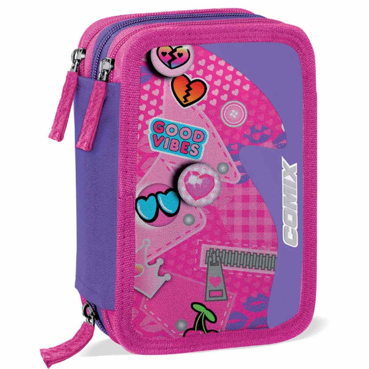 Astuccio 3 zip con corredo wave comix