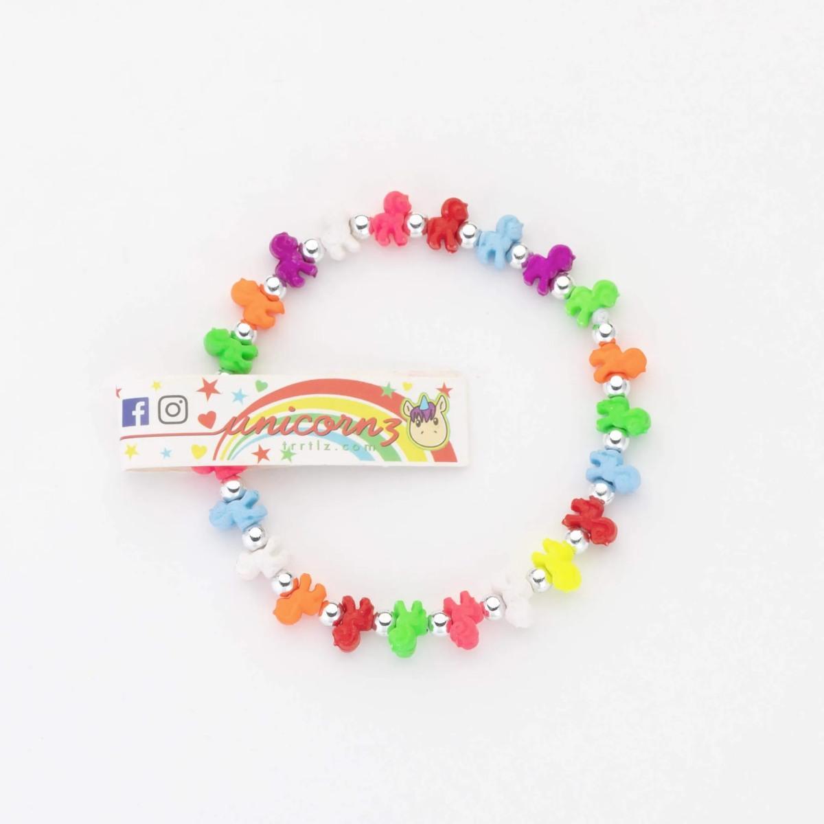 Bracciale in plastica trrtlz unicornz fluo - colori assortiti