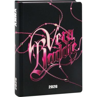 Diario anna 16 mesi 2025/26 - giornaliero non autografato - nero