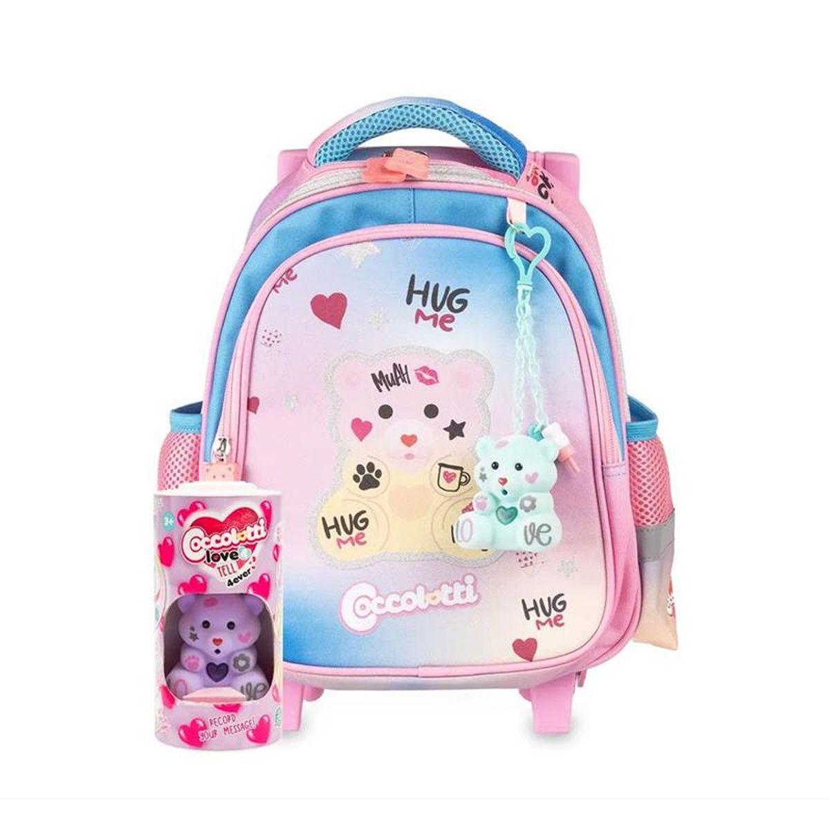 Zaino asilo con trolley coccolotti by colourbook con coccolotto omaggio