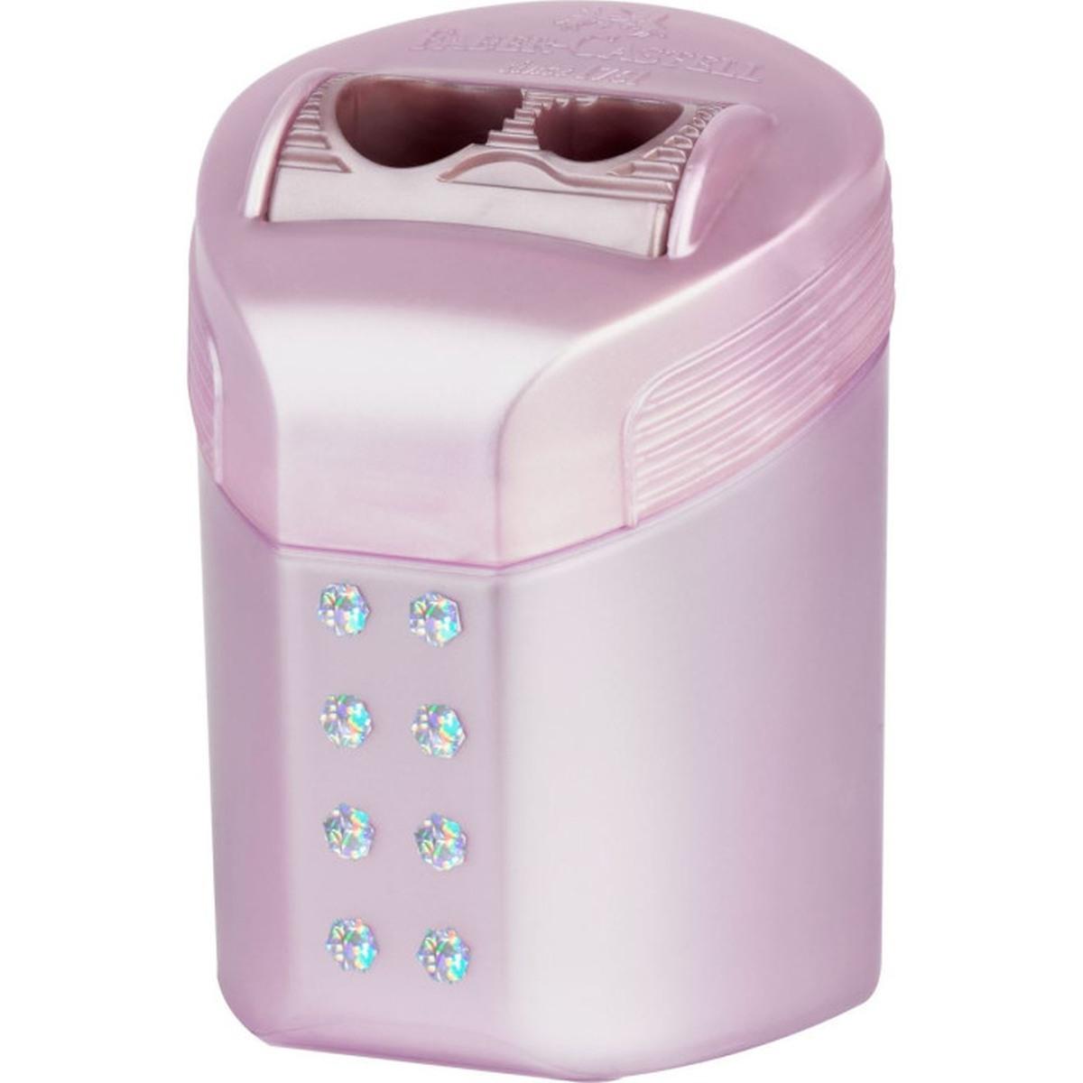 Temperino contenitore 2 fori rollon sparkle faber-castell