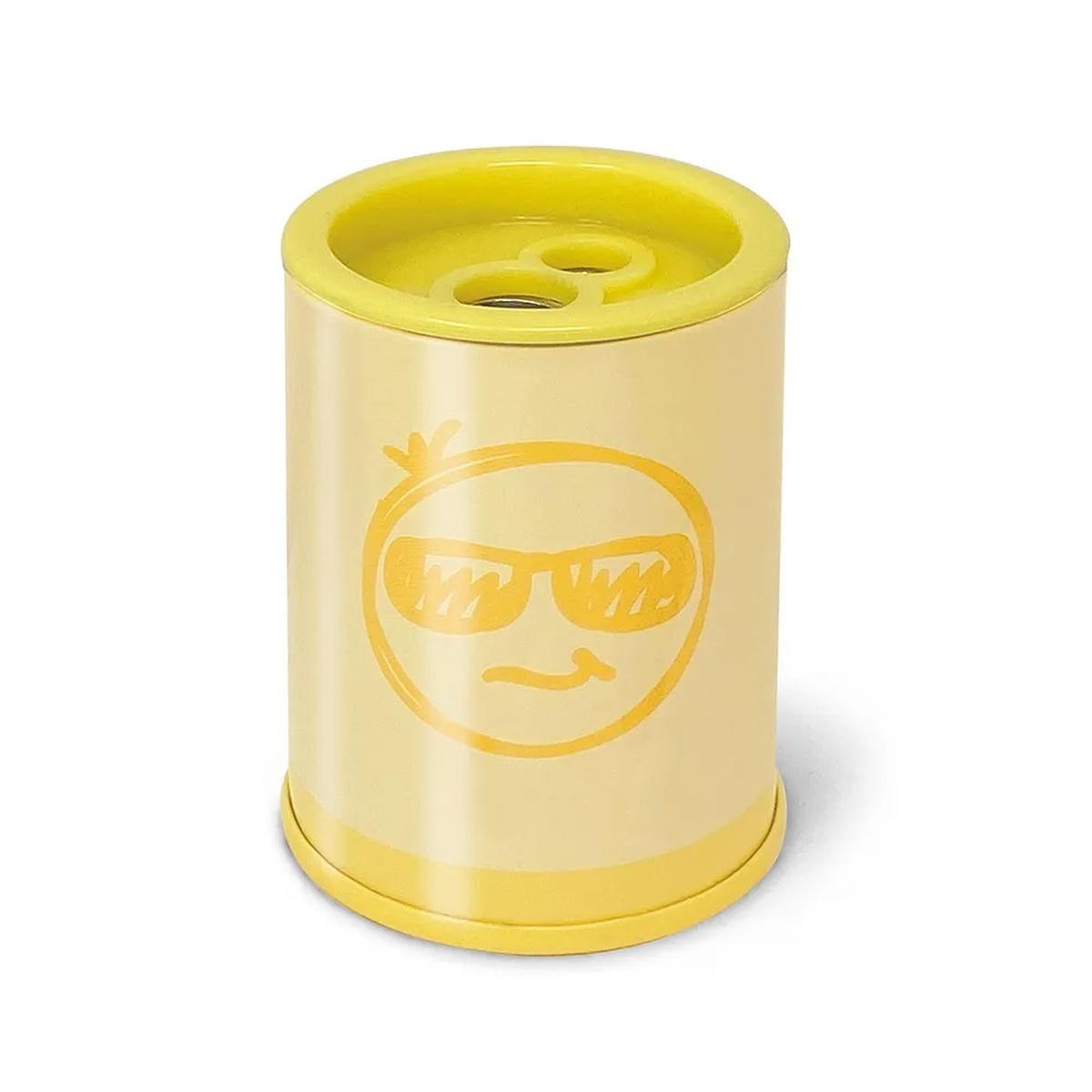 Temperamatite in metallo a fantasia linea pastel con contenitore in metallo