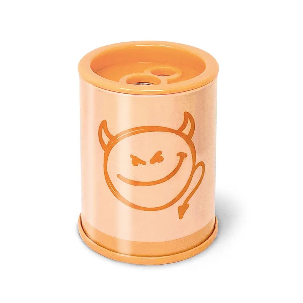 Temperamatite in metallo a fantasia linea pastel con contenitore in metallo