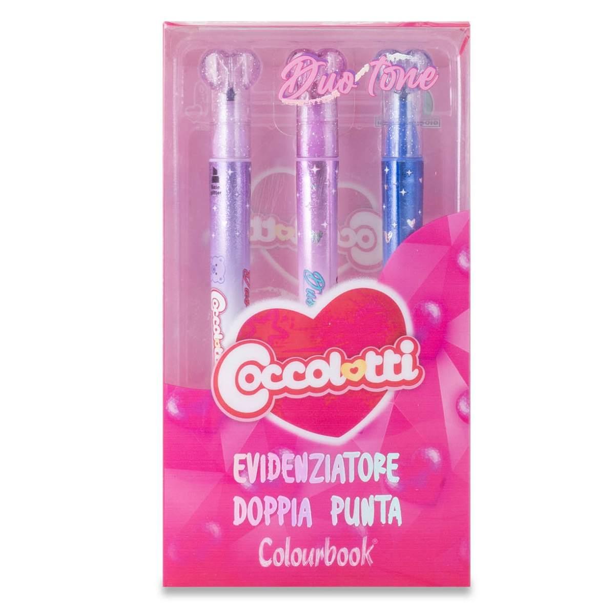 Evidenziatore duotone coccolotti by colourbook 3pz