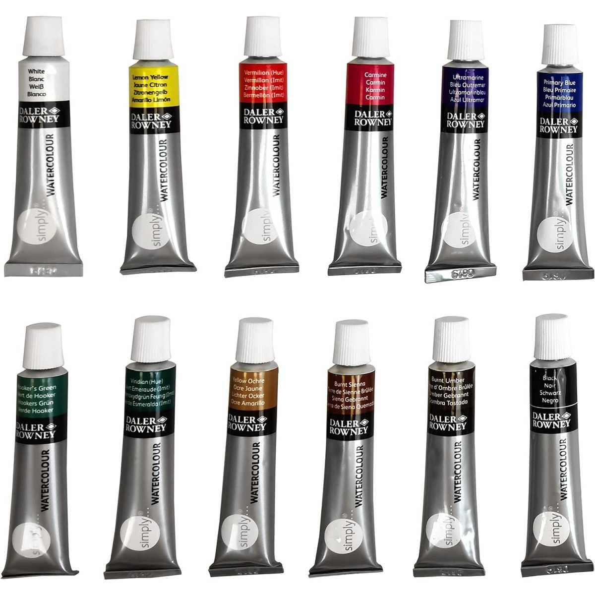 Daler rowney simply watercolour set - 25 pcs