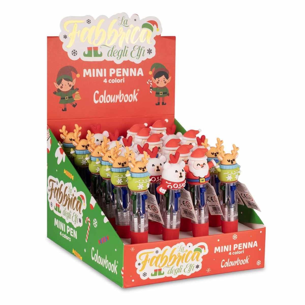 Mini penna 4 colori - la fabbrica degli elfi colourbook
