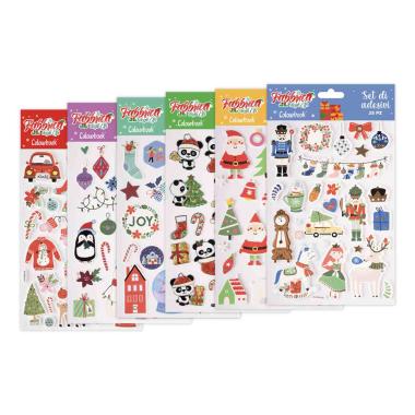 Stickers natalizi olografici e in rilievo  colourbook
