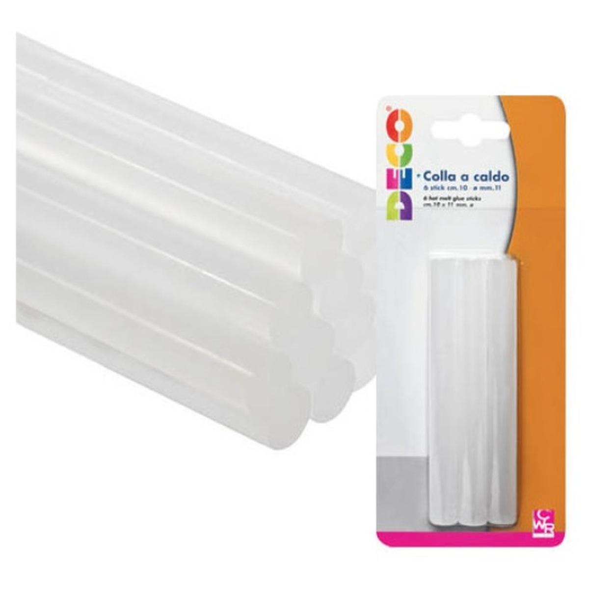 Deco - stick colla a caldo - 6 pz - Ø 11 mm - 10 cm