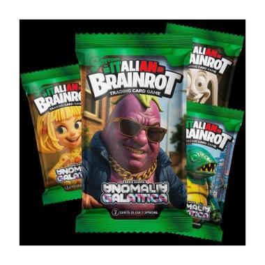 Carte brainrot serie gamma con 3 bustine da 7 card skifidol