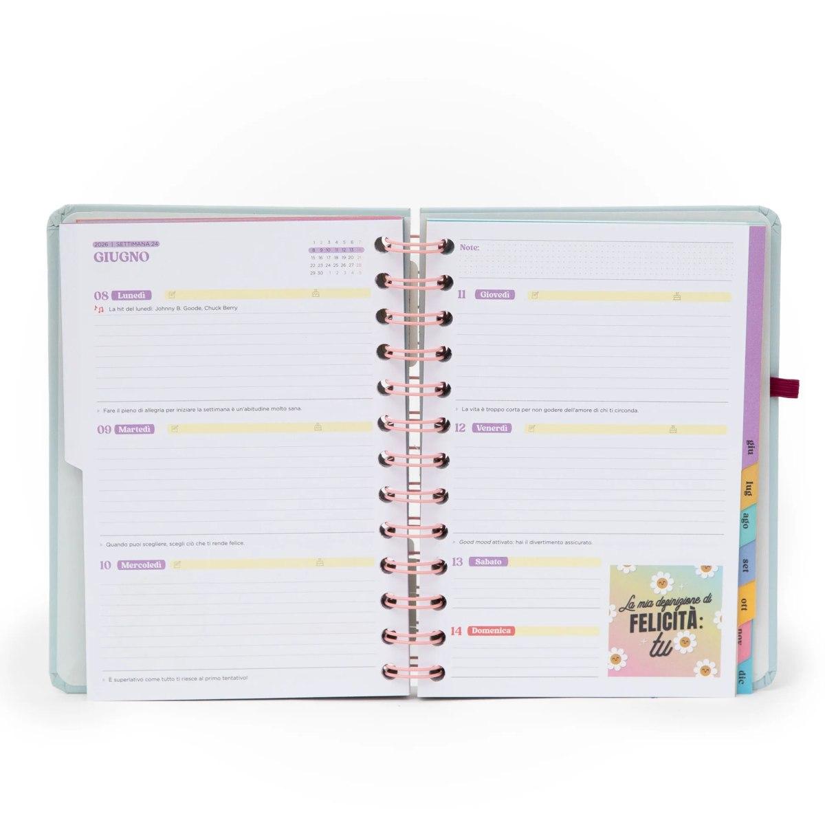 Agenda wonder piccola 2026 settimanale - obiettivo della settimana: che finisca presto!