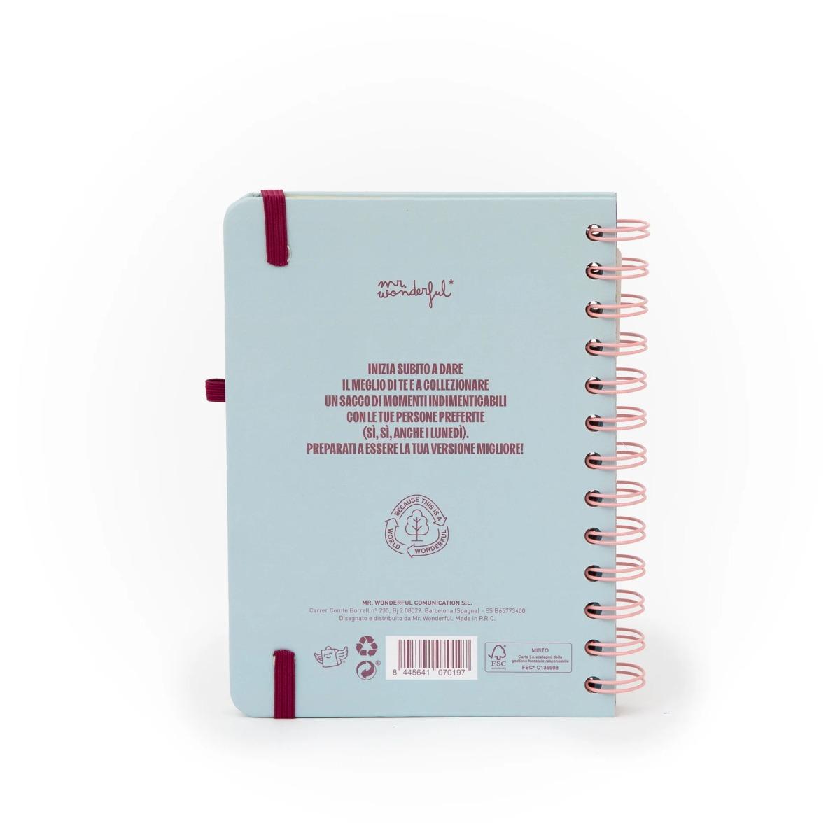 Agenda wonder piccola 2026 settimanale - obiettivo della settimana: che finisca presto!