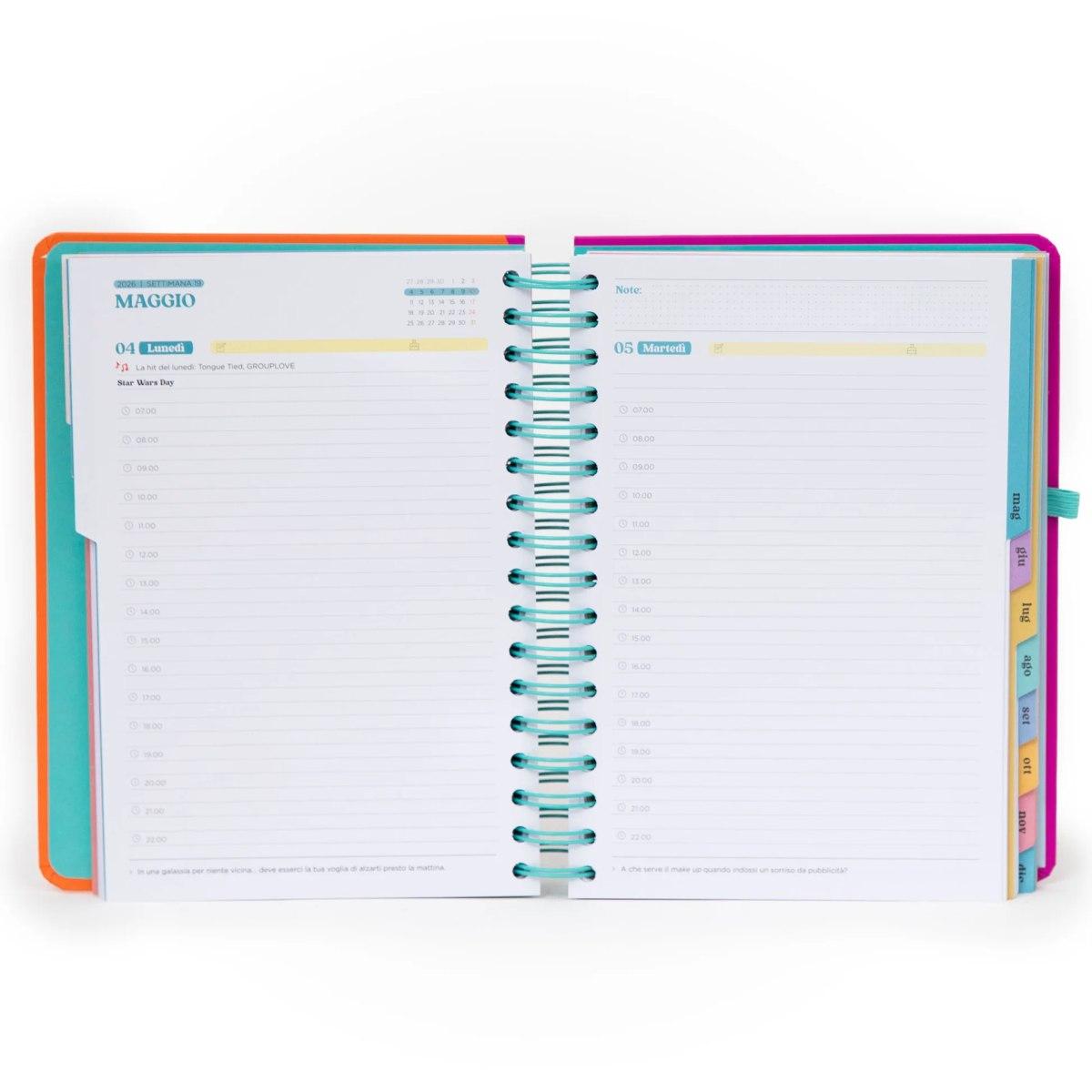 Agenda wonder 2026 giornaliera - continua a provarci